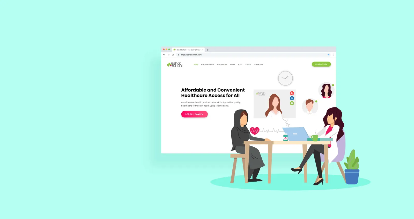 Sehat Kahani telehealth website